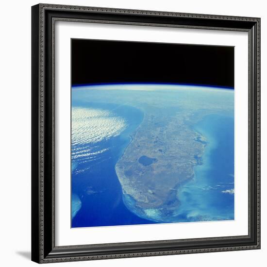 Florida Peninsula Seen From Space Shuttle-null-Framed Premium Photographic Print