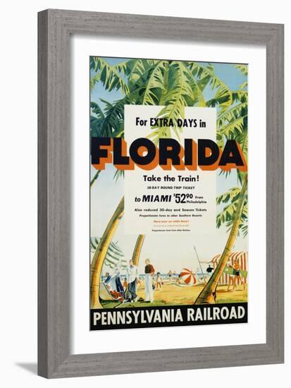 Florida, Pennsylvania Railroad Poster-null-Framed Giclee Print