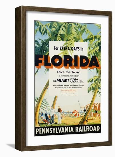 Florida, Pennsylvania Railroad Poster-null-Framed Giclee Print