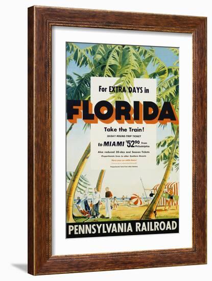 Florida, Pennsylvania Railroad Poster-null-Framed Giclee Print