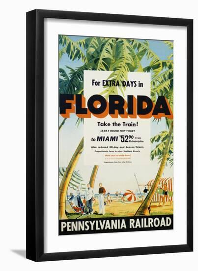 Florida, Pennsylvania Railroad Poster-null-Framed Giclee Print