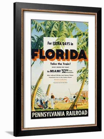 Florida, Pennsylvania Railroad Poster-null-Framed Giclee Print