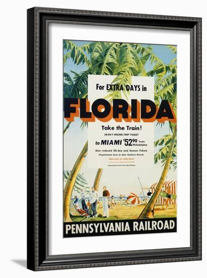 Florida, Pennsylvania Railroad Poster--Framed Giclee Print