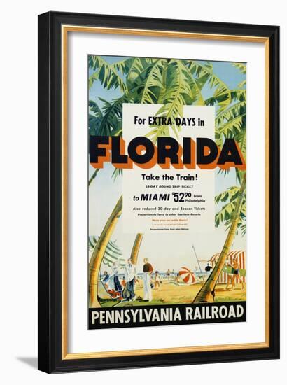 Florida, Pennsylvania Railroad Poster-null-Framed Giclee Print