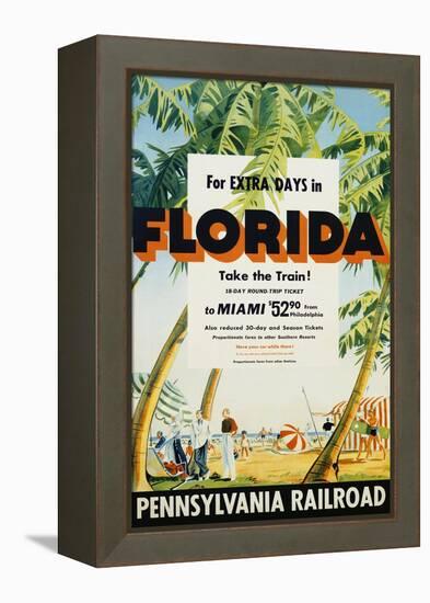 Florida, Pennsylvania Railroad Poster-null-Framed Premier Image Canvas