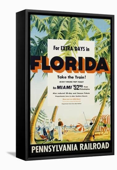 Florida, Pennsylvania Railroad Poster-null-Framed Premier Image Canvas