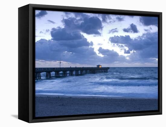 Florida, Pompano Beach, Fishing Pier, Atlantic Ocean, USA-John Coletti-Framed Premier Image Canvas