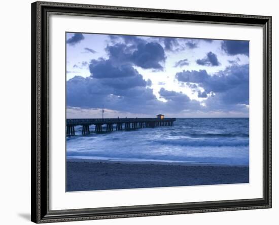 Florida, Pompano Beach, Fishing Pier, Atlantic Ocean, USA-John Coletti-Framed Photographic Print