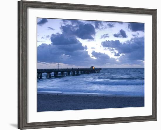 Florida, Pompano Beach, Fishing Pier, Atlantic Ocean, USA-John Coletti-Framed Photographic Print