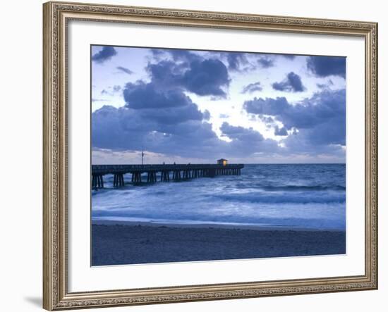 Florida, Pompano Beach, Fishing Pier, Atlantic Ocean, USA-John Coletti-Framed Photographic Print