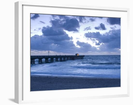 Florida, Pompano Beach, Fishing Pier, Atlantic Ocean, USA-John Coletti-Framed Photographic Print