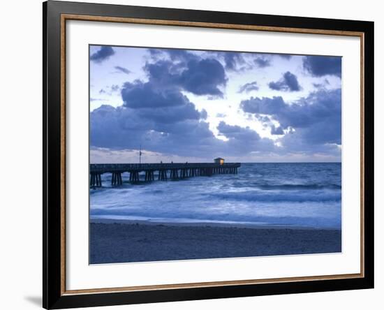 Florida, Pompano Beach, Fishing Pier, Atlantic Ocean, USA-John Coletti-Framed Photographic Print