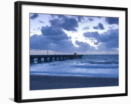 Florida, Pompano Beach, Fishing Pier, Atlantic Ocean, USA-John Coletti-Framed Photographic Print