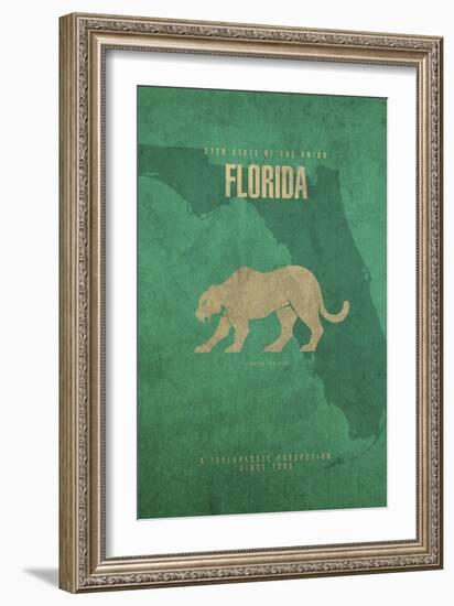 Florida Poster-David Bowman-Framed Giclee Print