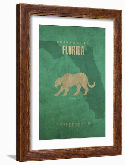 Florida Poster-David Bowman-Framed Giclee Print