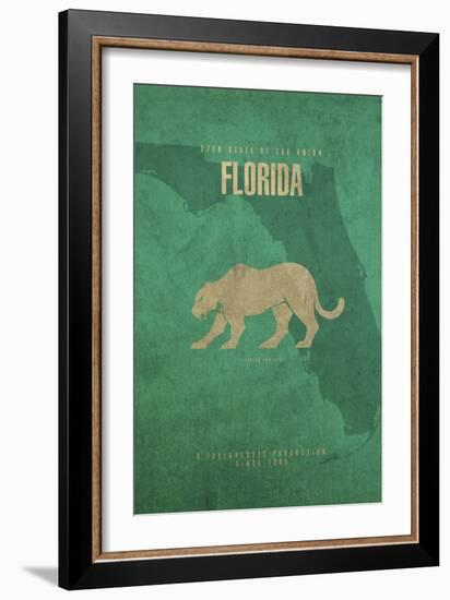 Florida Poster-David Bowman-Framed Giclee Print