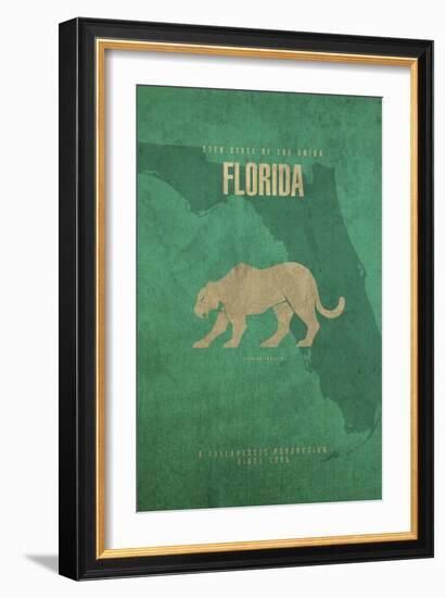 Florida Poster-David Bowman-Framed Giclee Print