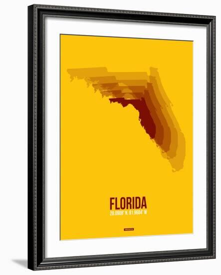 Florida Radiant Map 3-NaxArt-Framed Art Print