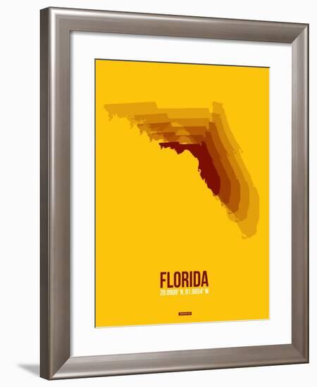 Florida Radiant Map 3-NaxArt-Framed Art Print