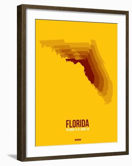 Florida Radiant Map 3-NaxArt-Framed Art Print