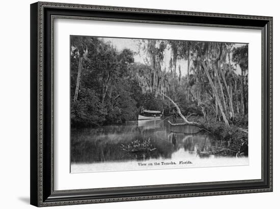 Florida - Riverboat on the Tomoka River-Lantern Press-Framed Art Print