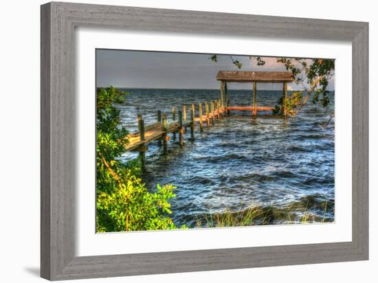 Florida Rustic Pier-Robert Goldwitz-Framed Photographic Print