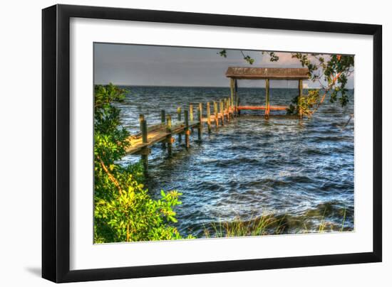 Florida Rustic Pier-Robert Goldwitz-Framed Photographic Print