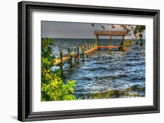 Florida Rustic Pier-Robert Goldwitz-Framed Photographic Print