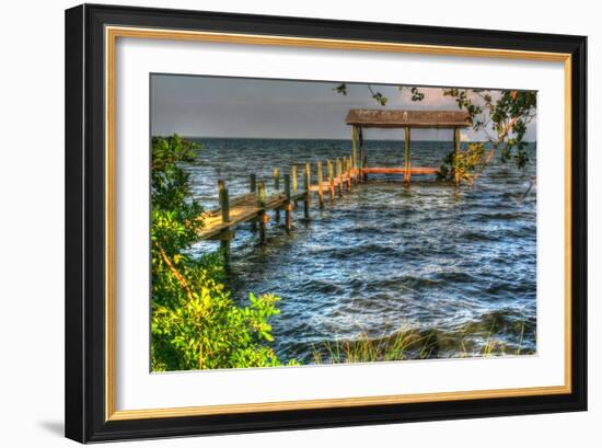 Florida Rustic Pier-Robert Goldwitz-Framed Photographic Print