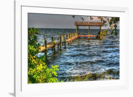 Florida Rustic Pier-Robert Goldwitz-Framed Photographic Print