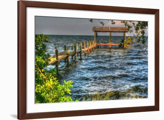 Florida Rustic Pier-Robert Goldwitz-Framed Photographic Print