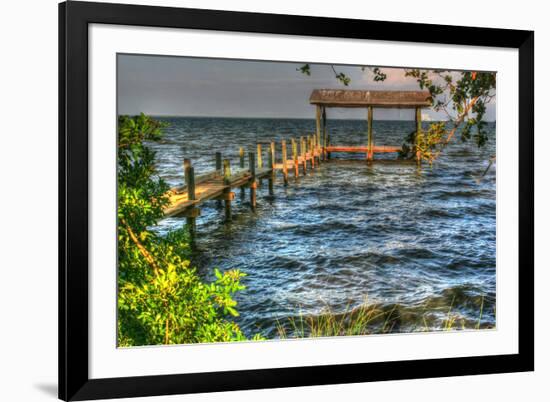 Florida Rustic Pier-Robert Goldwitz-Framed Photographic Print