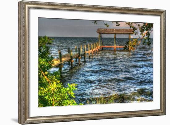 Florida Rustic Pier-Robert Goldwitz-Framed Photographic Print