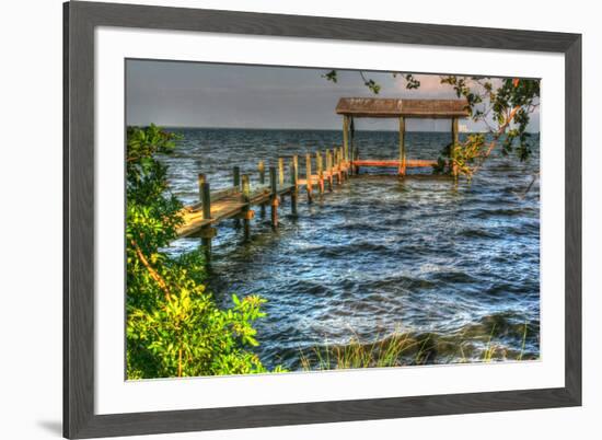 Florida Rustic Pier-Robert Goldwitz-Framed Photographic Print
