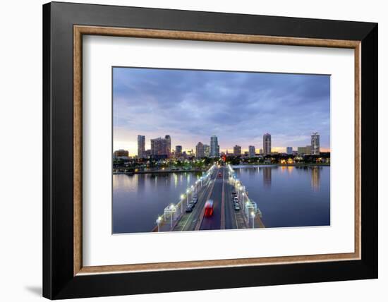 Florida, Saint Petersburg, Skyline, Tampa Bay, Pier, Pinellas County-John Coletti-Framed Photographic Print