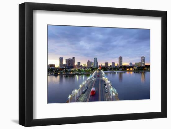 Florida, Saint Petersburg, Skyline, Tampa Bay, Pier, Pinellas County-John Coletti-Framed Photographic Print