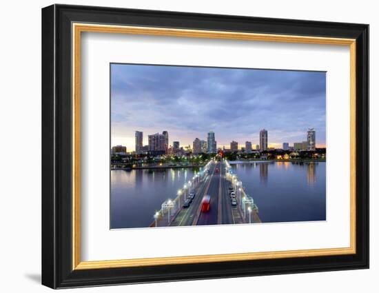 Florida, Saint Petersburg, Skyline, Tampa Bay, Pier, Pinellas County-John Coletti-Framed Photographic Print