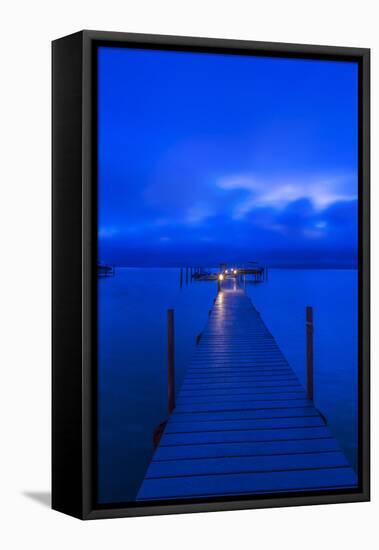 Florida, Sanibel, Private Dock at dawn-Rob Tilley-Framed Premier Image Canvas