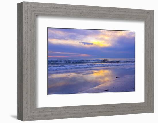 Florida, Sarasota, Crescent Beach, Siesta Key, Sunset over Ocean-Bernard Friel-Framed Photographic Print