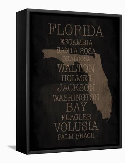 Florida Silo-Jace Grey-Framed Stretched Canvas