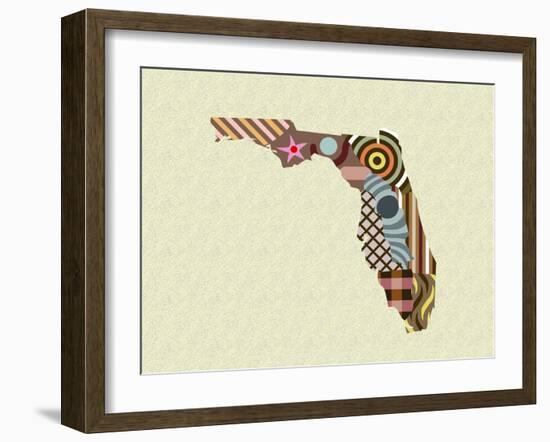 Florida State Map-Lanre Adefioye-Framed Giclee Print