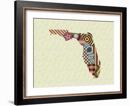 Florida State Map-Lanre Adefioye-Framed Giclee Print