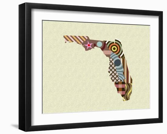 Florida State Map-Lanre Adefioye-Framed Giclee Print