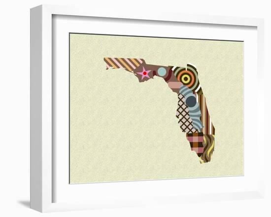 Florida State Map-Lanre Adefioye-Framed Giclee Print