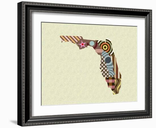 Florida State Map-Lanre Adefioye-Framed Giclee Print