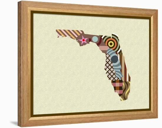 Florida State Map-Lanre Adefioye-Framed Premier Image Canvas
