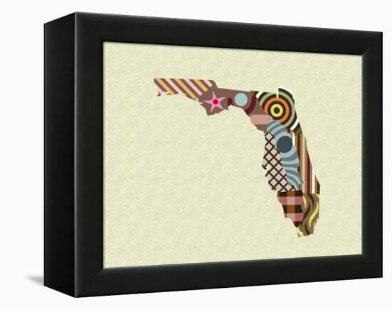 Florida State Map-Lanre Adefioye-Framed Premier Image Canvas