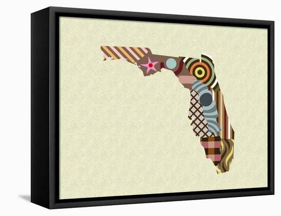 Florida State Map-Lanre Adefioye-Framed Premier Image Canvas