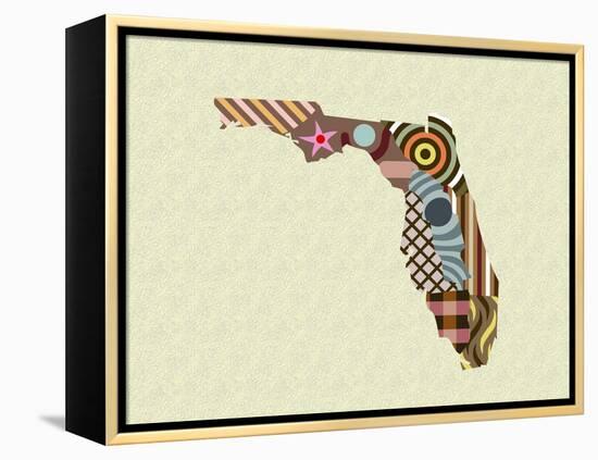 Florida State Map-Lanre Adefioye-Framed Premier Image Canvas