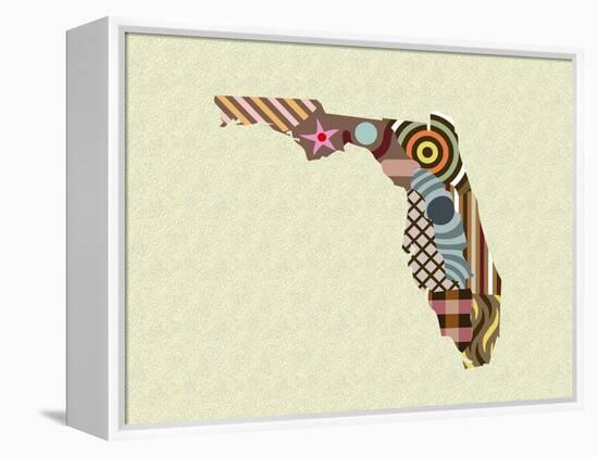 Florida State Map-Lanre Adefioye-Framed Premier Image Canvas